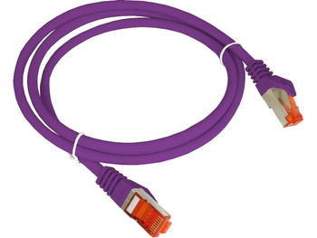 Patchcord Alantec KKS6AFIO0.5 kat. 6A S/FTP fioletowy 0,5m LSOH 