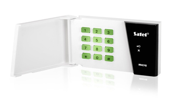 Manipulator bezprzewodowy LCD Satel MKP-300 do sytemu MICRA (komunikacja jednokierunkowa), zielone podświetlenie, z klapką