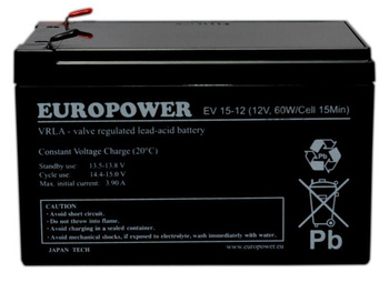 Akumulator Europower EV 15-12 (15V 13Ah)