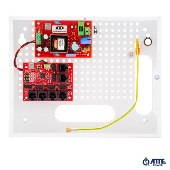 Zestaw do instalacyjny do monitoringu Atte IP-5-11-E (obudowa na rejestrator ABOX-E + zasilacz APS-90-480-OF + switch xPoE-6-11-OF) 5 portów PoE + 1 port Uplink