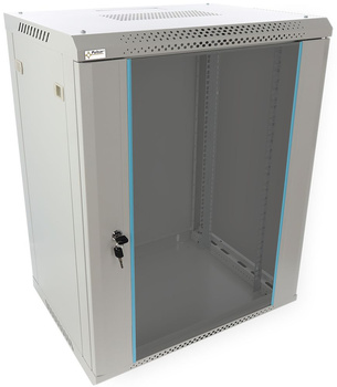 Szafa RACK 19" 15U 600x450 Pulsar RWA1564-G wisząca  do złożenia, możliwość montażu kółek / nóżek
