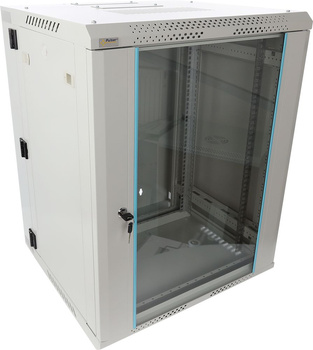 Szafa RACK 19" 15U Pulsar RWDA1565-G wisząca do złożenia, przednia/tylna sekcja: 4,5x10cm, obciążenie do 60kg