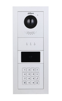 Stacja bramowa (zestaw) wielolokalowa Dahua VTO4202F-P X Series otwieranie kodem i kartami Mifare wandaloodporna kamera 168/87° srebrna