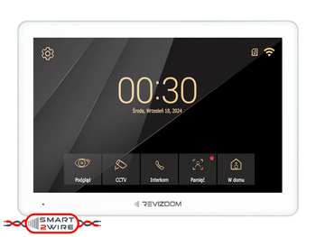 Unifon głośnomówiący Revizoom RM-T203HD WHITE z ekranem 10" 1024x800px, WiFi/LAN sterowanie smartfonem (Tuya)