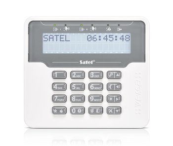 Manipulator LCD Satel VERSA-KWRL2 Grade 2, bezprzewodowy, z czytnikiem Unique 125kHz (EM), typ obudowy M, białe podświetlenie