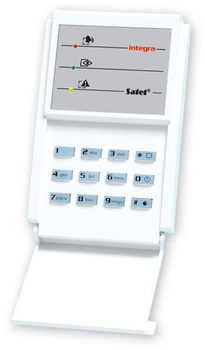 Klawiatura strefowa Satel INT-S-GR Grade 2, typ I, zielone podświetlenie, z klapką