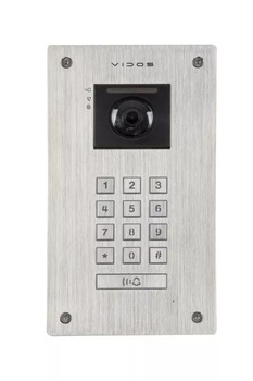 Stacja bramowa wielolokalowa Vidos S204 otwierania kodem oraz kodem QR (tylko z M200-X), kamera FHD, 125°, podtynkowa