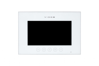 Unifon głośnomówiący Vidos M11W-X z ekranem dotykowym 7” 1024x600px obsługa 2 stacji bramowych WiFi biały seria X