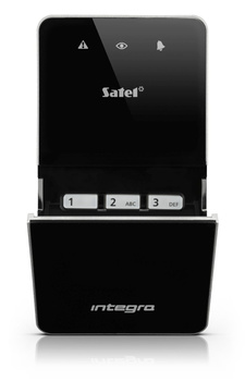 Klawiatura strefowa Satel INT-SF-B Grade 2 typ F, czarna, białe podświetlenie, z klapką