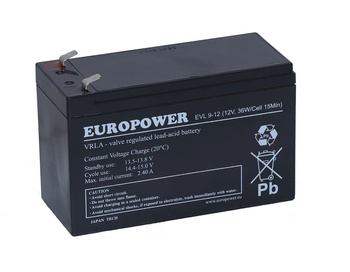 Akumulator Europower EVL 9-12 T2 (12V 8Ah)