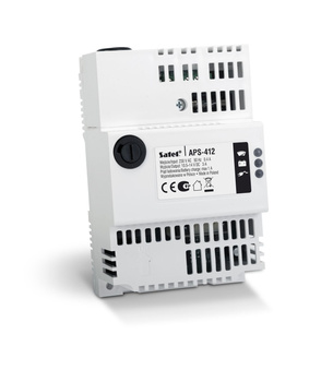 Zasilacz buforowy na szynę DIN Satel APS-412 12VDC 4A 48W do centrali ACCO-NT i ekspanderów 5 modułów DIN