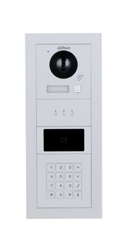 Stacja bramowa (zestaw) wielolokalowa Dahua VTO4202F-P X Series z dodatkowym przyciskiem, otwieranie kodem i kartami Unique wandaloodporna kamera 168/87° srebrna