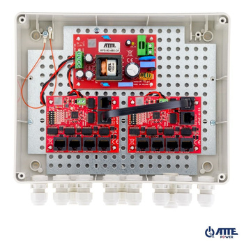 Zestaw do instalacyjny do monitoringu Atte IP-9-11-L2 (obudowa na rejestrator ABOX-L2 + zasilacz APS-90-480-OF +2x switch xPoE-6-11-OF) 9 portów PoE + 1 port Uplink