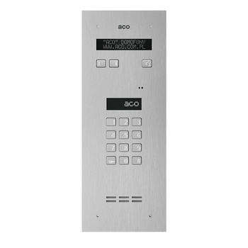 Stacja bramowa wielolokalowa ACO INSPIRO 3+ (G2) Inspiro+ (system P) Master/Slave wandaloodporna otwieranie kodem srebrna