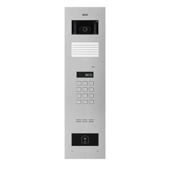 Stacja bramowa wielolokalowa ACO INSPIRO 15+ (G2) Inspiro+ (system P) Master/Slave wandaloodporna otwieranie kodem i kartami Unique kamera 90/60° srebrna