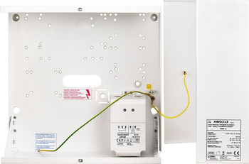 Obudowa metalowa z transformatorem Pulsar AWO213 16/18VAC 2,2/2A Grade 3 z miejscem na akumulator 17Ah 330x305x15mm