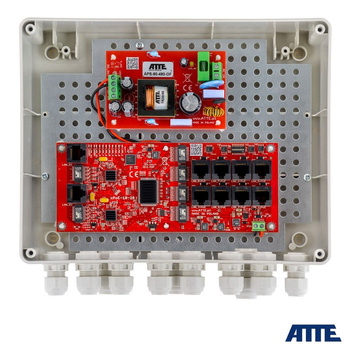 Zestaw do instalacyjny do monitoringu Atte IP-8-20-L2 (obudowa na rejestrator ABOX-L2 + zasilacz APS-90-480-OF + switch xPoE-10-20A-OF) 8 portów PoE + 2 porty Gigabit Uplink