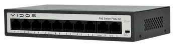 Switch 10 portowy Vidos PS82/60 8xPoE + 2xUplink