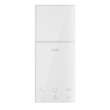 Unifon głośnomówiący ACO UP800V (G2) CDN, Inspiro+, Familio (system P) z możliwością rozbudowy do wersji wideo (stosując UP800 LCD 3,5") biały