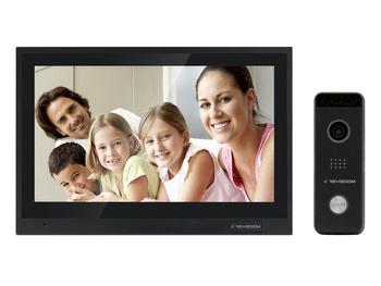 Zestaw wideodomofonu Revizoom RM-T402HD BLACK/RC-411HD unifon głośnomówiący 10" 1024x600px WiFi  i stacja bramowa z kamerą 2Mpx, sterowanie smartfonem (Tuya)
