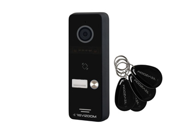 Stacja bramowa 1 lokal Revizoom RC-411HD-C otwieranie kartami Mifare, natynkowa kamera 2Mpx 120/60° doświetlenie IR czarna
