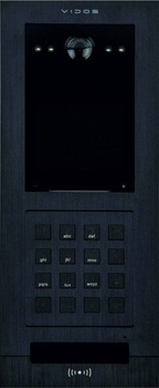 Stacja bramowa wielolokalowa Vidos S210 otwierania kodem kartami Mifare 13,56MHz  oraz kodem QR (tylko z M200-X), kamera 2Mpx, 125/70°, podtynkowa