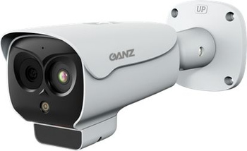 Kamera termowizyjna bispektralna zewnętrzna do monitoringu IP Ganz Security ZNT8-25BQVF7-B-2 4Mpx bullet stałoogniskowa 8mm, IR 50m, port microSD