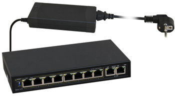 Switch 10 portowy Pulsar S108 8xPoE + 2xUplink