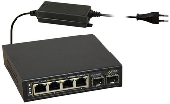 Switch 4 portowy gigabitowy Pulsar SFG64 4xPoE + 2xUplink SFP