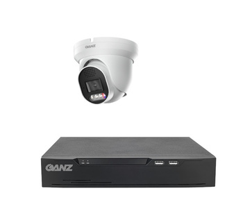 Zestaw - kamera IP Ganz Security ZN8V-71E5F28DT-J4 5Mpx 2,8mm, IR/LED 30/20m, z rejestratorem 8 kanałowym Ganz NR8V-3808H1-III