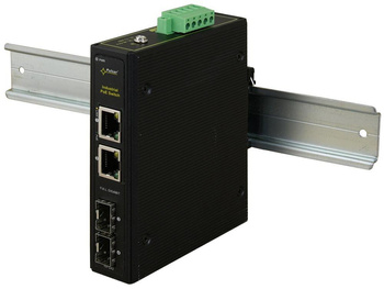 Switch 2 portowy gigabitowy Pulsar ISFG42 2xPoE + 2xUplink SFP mocowanie na szynę DIN