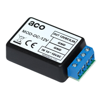 Konwerter napięcia 12-16VDC<>12VDC ACO MOD-DC-12V max 0,5A