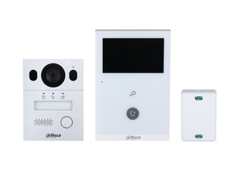 Zestaw wideodomofonowy Dahua KTX02(F) (DHI-VTO2003F + DHI-VTH5113H-W + VTNC1003C + VTM114 + zasilacz i przewód) unifon głośnomówiący 7" 480x272px i stacja bramowa podtynkowa otwierana aplikacją z kamerą 2Mpx 110°
