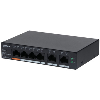 Switch 6 portowy gigabitowy zarządzalny Dahua CS4006-4GT-60 4xPoE + 2xUpllink