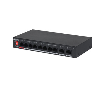 Switch 10 portowy Dahua PFS3010-8ET-96-V2 8xPoE + 2xUplink 10/100/1000