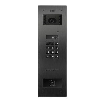 Stacja bramowa wielolokalowa ACO INSPIRO 6+ (G2) AL BK Inspiro+ (system P) Master/Slave wandaloodporna otwieranie kodem i kartami Unique kamera 90/60° srebrna