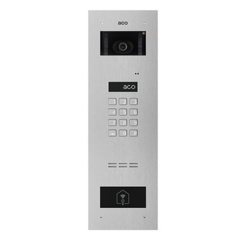 Stacja bramowa wielolokalowa ACO INSPIRO 6+ (G2) Inspiro+ (system P) Master/Slave wandaloodporna otwieranie kodem i kartami Unique kamera 90/60° srebrna