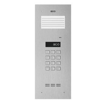 Stacja bramowa wielolokalowa ACO INSPIRO 9+ (G2) Inspiro+ (system P) Master/Slave wandaloodporna otwieranie kodem srebrna